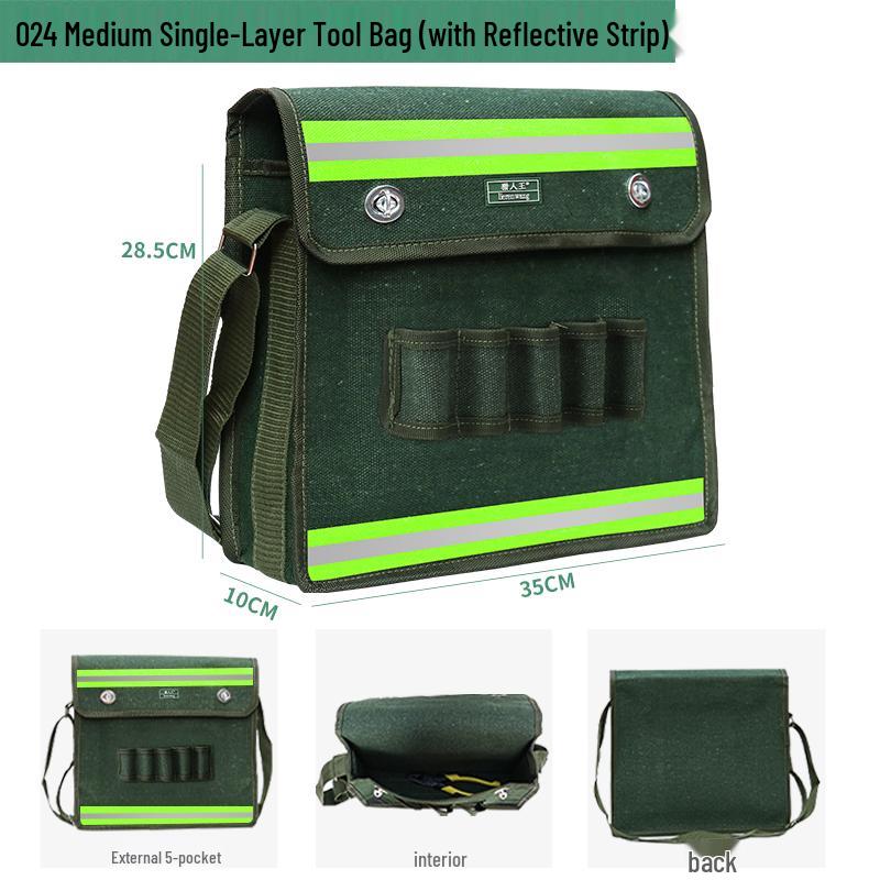 Multifunctional Electrician Canvas Tool Bag - Wear-resistant, Thickened, Shoulder/Crossbody