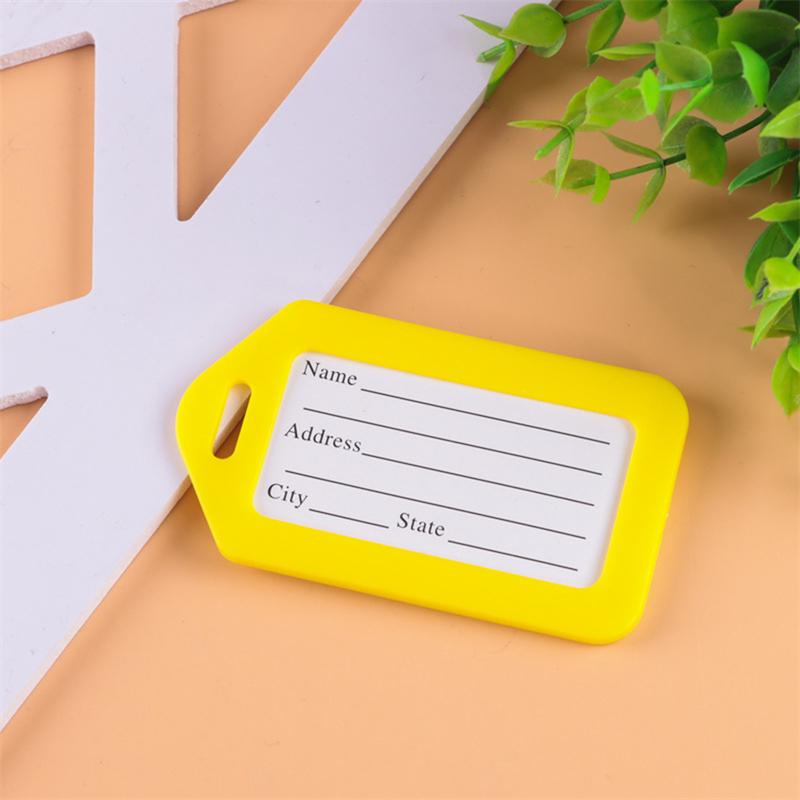 1/10pcs Luggage Tags Suitcase Label Bag Travel Boarding Pass Accessories Luggage Bag Tag Name Address ID Label Plastic Luggage
