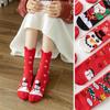 Elk Snow Xmas Tree Autumn Winter Santa Cotton Long Sock Happy Socks Christmas Socks