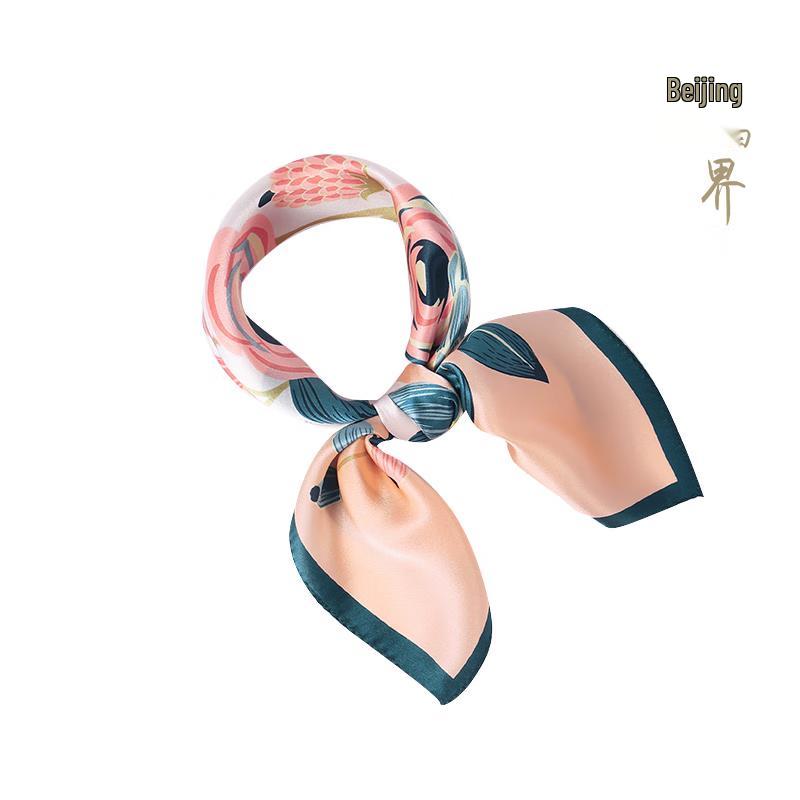 Rose Appointment 100% Mulberry Silk Square Scarf