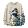 Women's Casual Long Sleeve Woolen Christmas Sweatshirt Fall  Vacation Long Sleeve Pullover