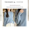 Women's Casual Hooded Cashmere Wool Knit Sweater - Pure Loose Fit Fashion for Spring, Autumn, and Winter