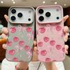 Cherry Bowknot Pattern Phone Case For iPhone 17 Pro Max 16 15 14 Pro Max 13 Pro Max 11 Shockproof Soft TPU Leather Texture Cover