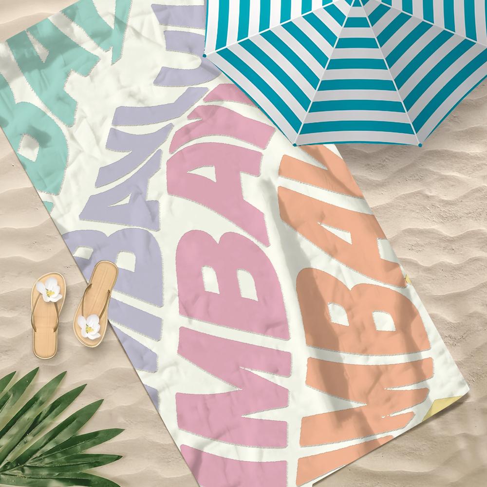 B-BimbaES Fashion Towel Beach Towel Oversized Quick Dry Towel Absorbent Soft Swim BeachTowels for Men Women