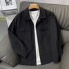 Lapel Shirt Jacket Spring and Autumn Thin Loose Trendy Simple Work Jacket Men's Autumn Tops