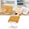Reading Books Holder Desktop Book Laptop Stand with 360 Degree Rotating Base Wooden Panel Page Clip Foldable Angled