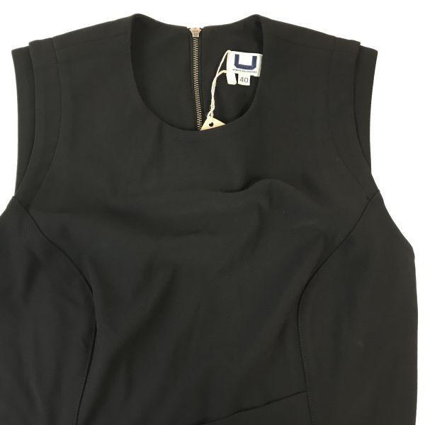 24,000 Yen Tag Attached ADOLFO DOMINGUEZ Sleeveless Knee-Length Tight Dress Black Women's L 40