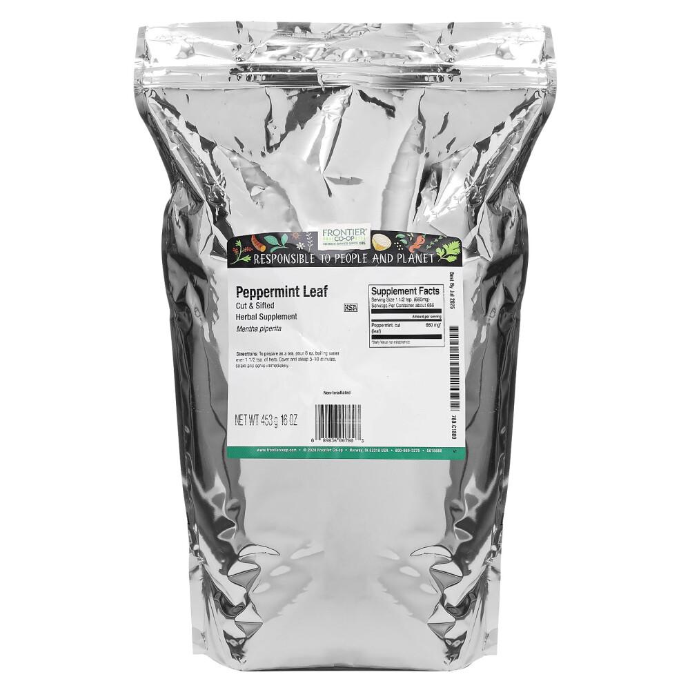 Frontier Natural Products Cut & Sifted Peppermint Leaves, 453g (16 oz)