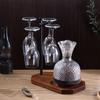 Wine Glass Storage Solution Wine Glass Rack With Decanter Tray Desktop Goblet Drying Rack for Home Kitchen Restaurant