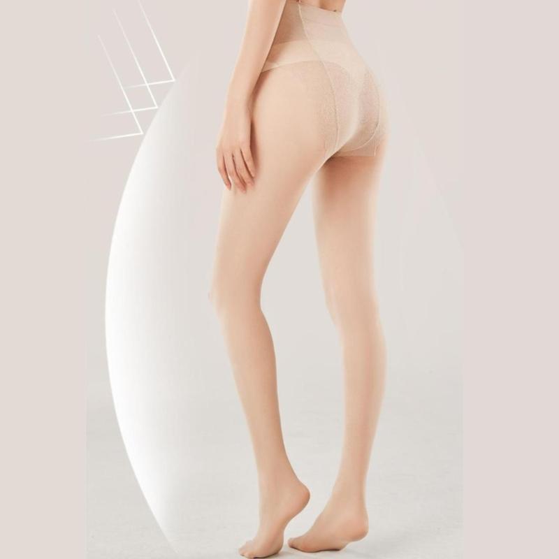 Breathable Sheer Tights with Reinforced Butterfly Crotch for Women See Through Ultrathin Silk Pantyhose Leggings Hosiery