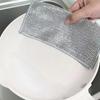 Silver Cleaning Cloth Magic Dish Towel Reusable Non Stick Oil Dishcloth Pot Strong Rust Removal Replace Steel Wire Balls Rag