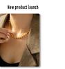 Exquisite Temperament Round Pendant Chain Necklace & Bracelet Jewelry Set In Copper