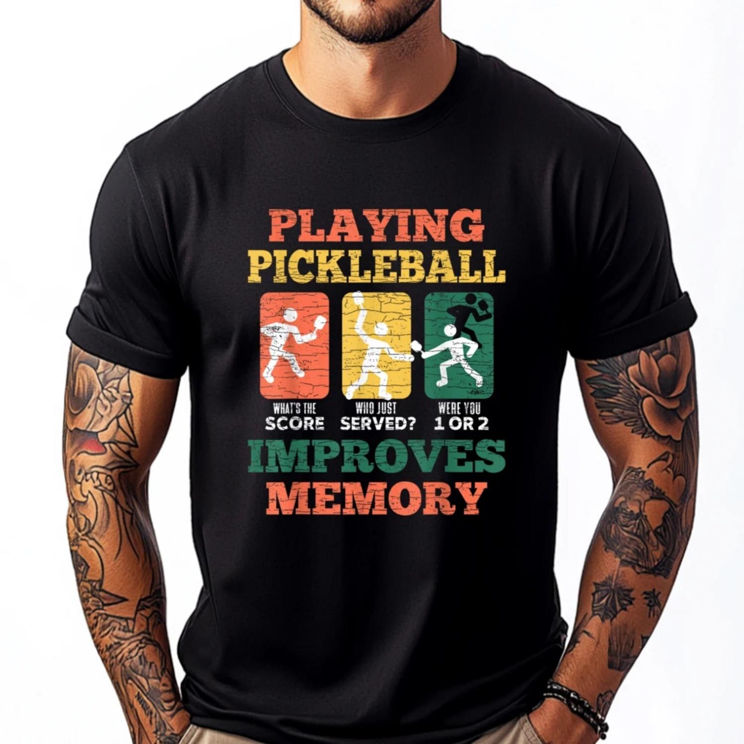 

Pickleball Player Paddleballplaying Pickleball Improves Memory Oversized T Shirt Youth Men s Shirts Casual XXXXXL чорний