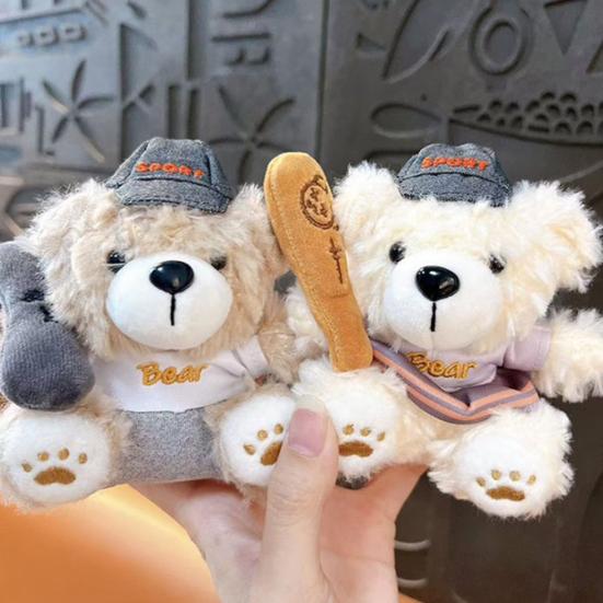 Keychain Pendant Cartoon Appearance Biscuit Bear Charm Key Chain Soft Touch Backpack Hanging Decoration