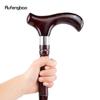 Brown Wooden Single Joint Fashion Walking Stick Decorative Cospaly Cane Halloween Mace Crutch  Wand Crosier 92cm