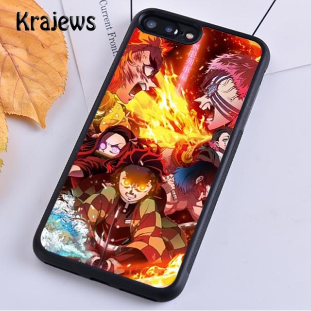 Krajews Kimetsu no Yaiba Charaktere Handyhülle Cover Für iPhone 14 5 SE 6s 7 8 plus XR XS 11 12 13 pro max Samsung S21 S22ultra
