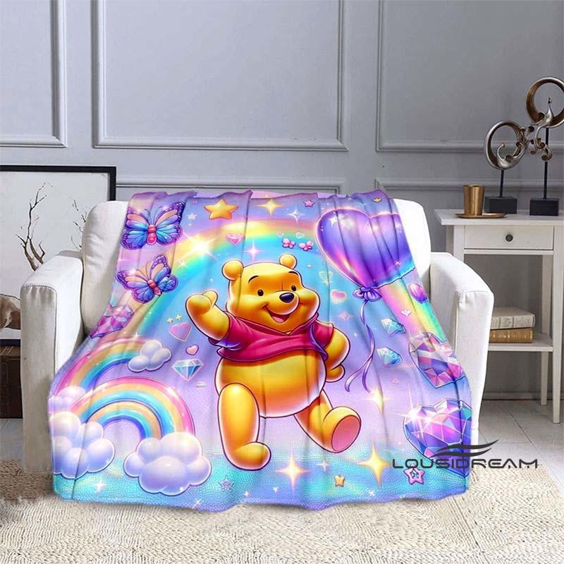 This fun cartoon Pooh Bear blanket is lightweight and breathable, suitable for dormitories, naps, living rooms, offices, and all