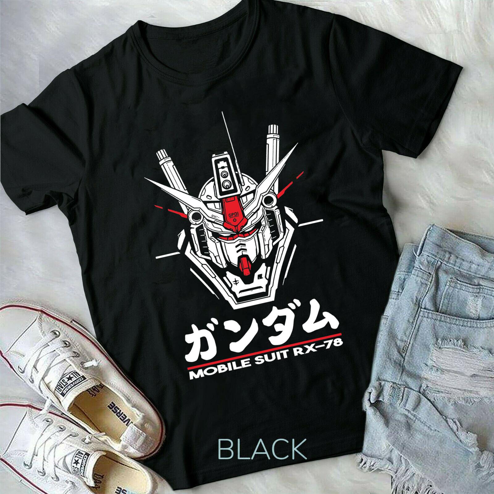 Gundam RX782 Head Robot Anime Video Games New Unisex T-shirt M