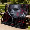 1pc Cyberpunk Outdoor Flannel Blanket for Girls Soft, Lightweight Throw Perfect for Camping, and Gifting, Digital