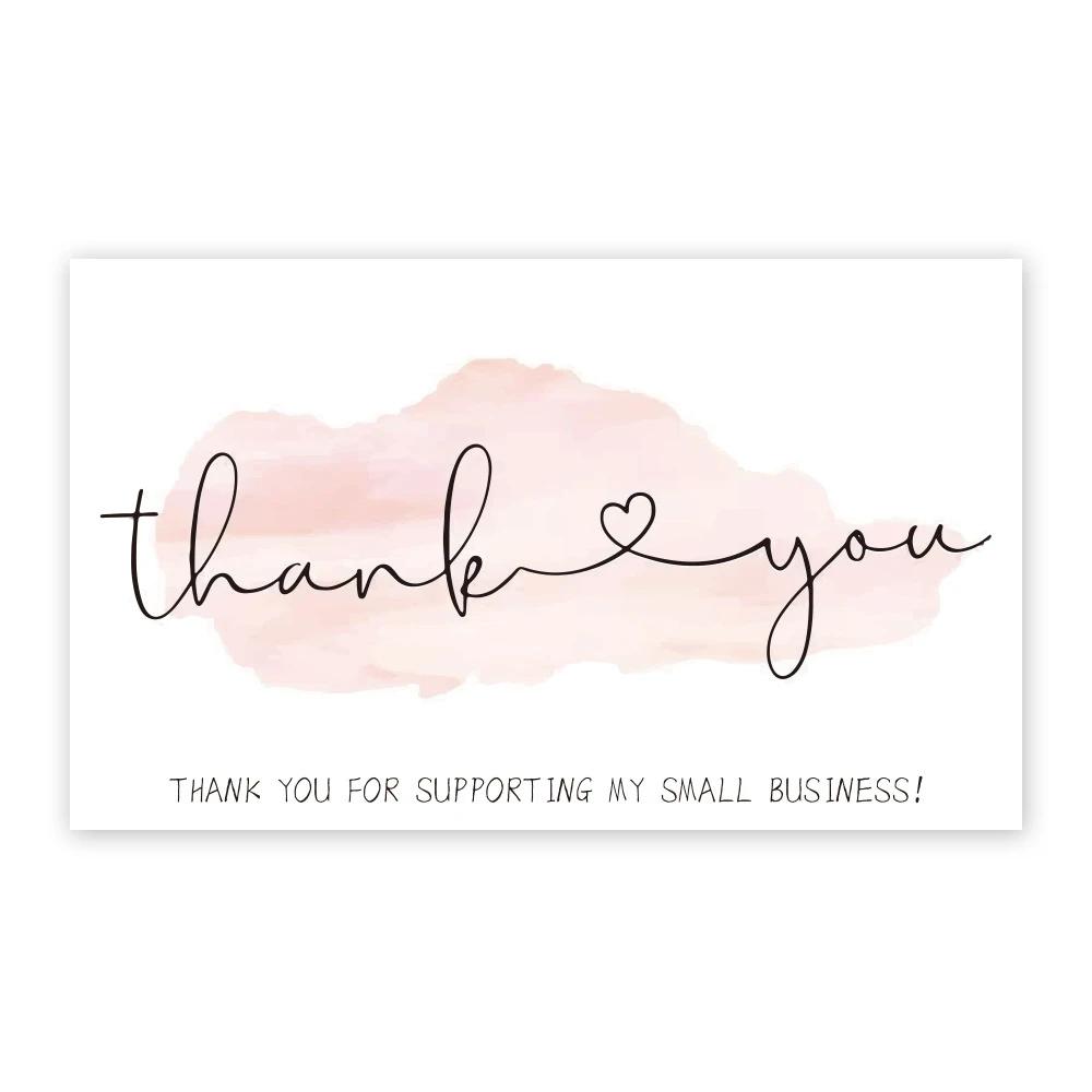 30pcs New Kraft Paper Cards Thank You For Your Order Card For Small Shop Gift Decoration Card For Small Business