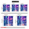 2pcs,2D plane printing Pattern Curtains Enchanted Winter Wonderland Christmas Aurora 100% Polyester (without rod) Holiday Use