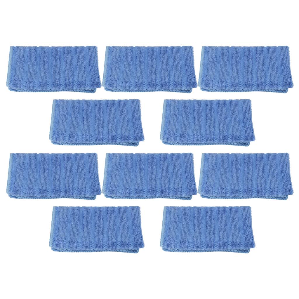 10Pcs Blue Clean Towel Square Soft Microfiber Towel Home Kitchen Cleaning Supplies