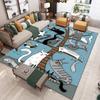 Cartoon Cat Pattern Carpet Mat Large Carpet Decoration Room Living Room Bedroom Household Floor Mat Handsome Mage Cat Carpet