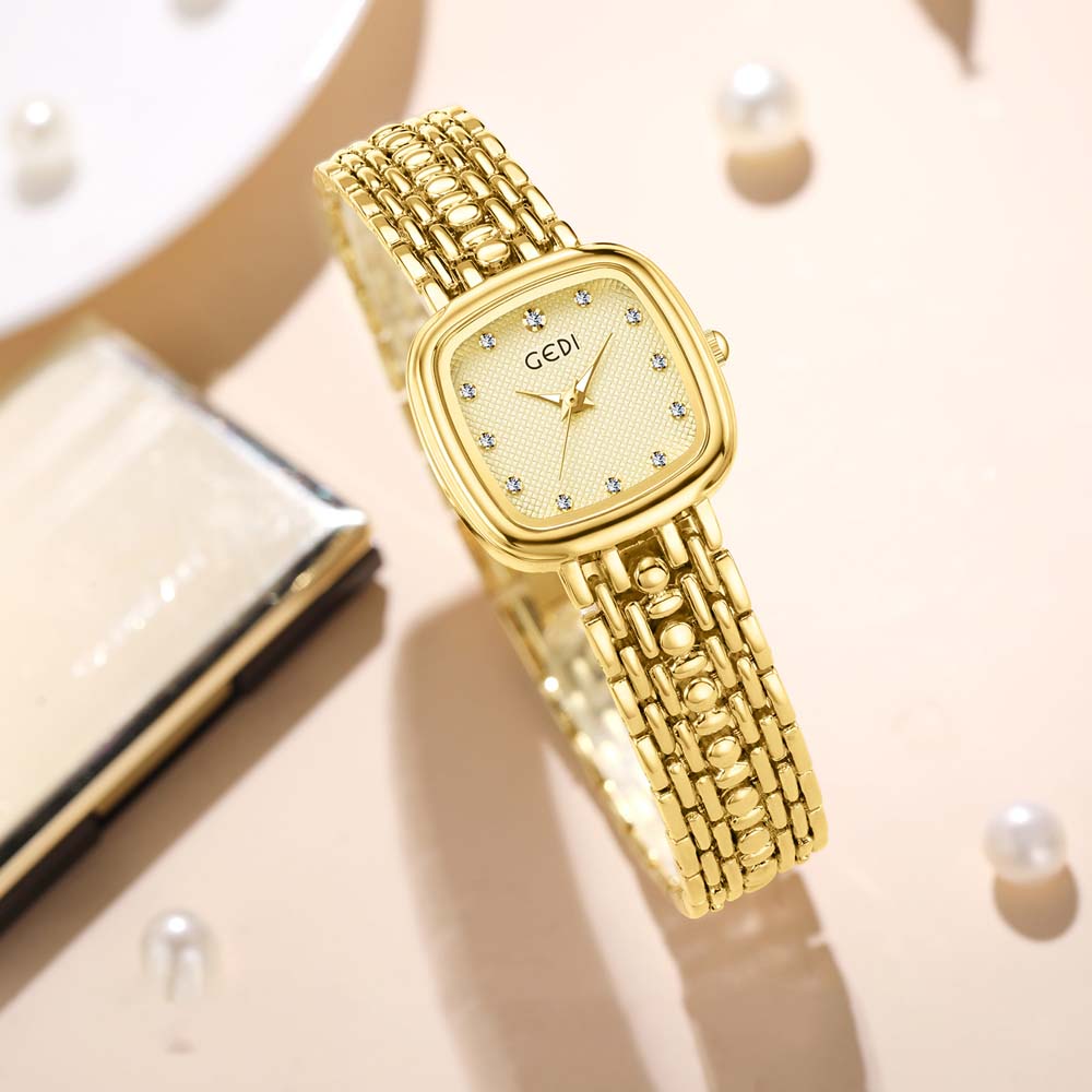 GEDI Premium Quartz Ladies Bracelet Watch Luxurious Vintage Style Elegant Water-Resistant Gift Watch for Women