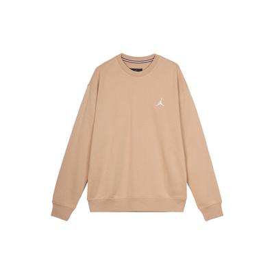 Felpa Essenziali Logo Solido Manica Lunga Girocollo Largo Uomo Top Cachi FQ1865-200