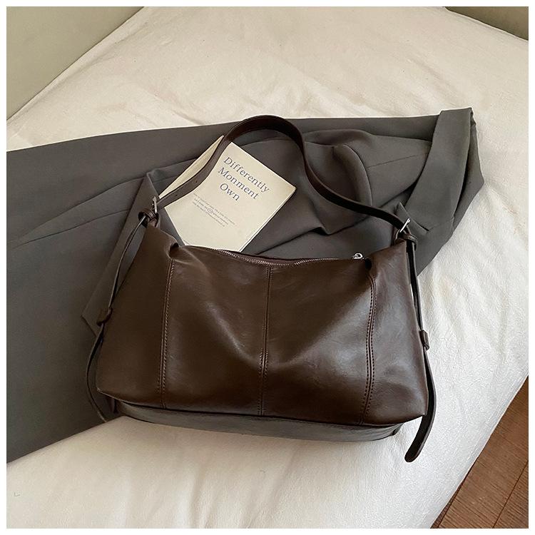 Retro casual big bag women's 2025 new Korean version large-capacity fashion tote bag foreign style shoulder messenger bag tide