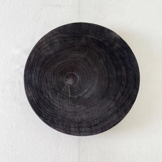 Wooden Round Storage Tray Multi-purpose Fruit Treats Candies Desserts Appetizer Snacks Serving Tray Farmhouse Rustic Decorative Bowl Kitchen Supplies