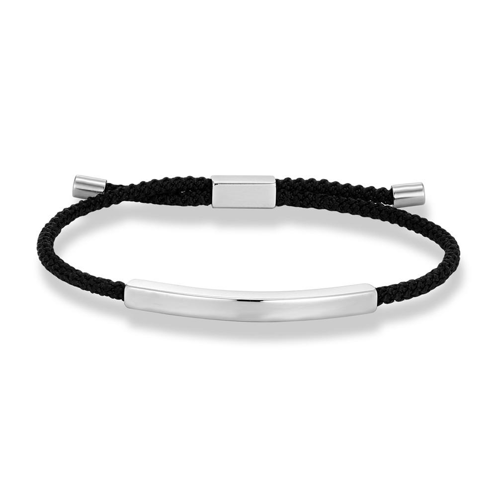 Men Women Punk SOS Custom Engrave Text Adjustable Thin Rope Bracelet customize Stainless Steel ID Bracelet