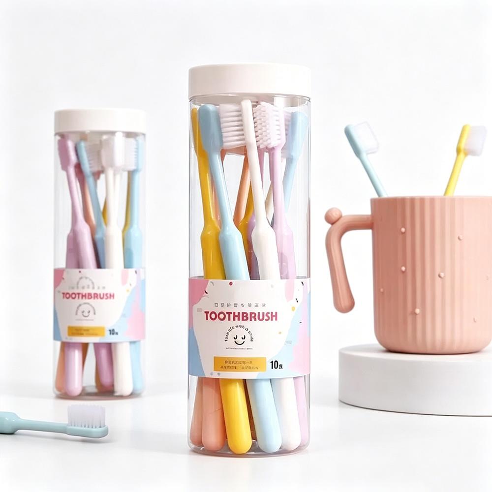 Large Capacity Bucket Toothbrush 10/20 Count, Gentle Soft Bristle Adult Toothbrushes, Ideal for Home Travel Student and Guest Us