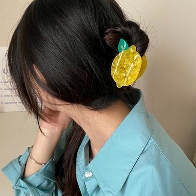 Pinza para el cabello con forma de sandía, fresa y aguacate, pinza para el cabello con forma de tiburón, accesorios para el cabello para niña