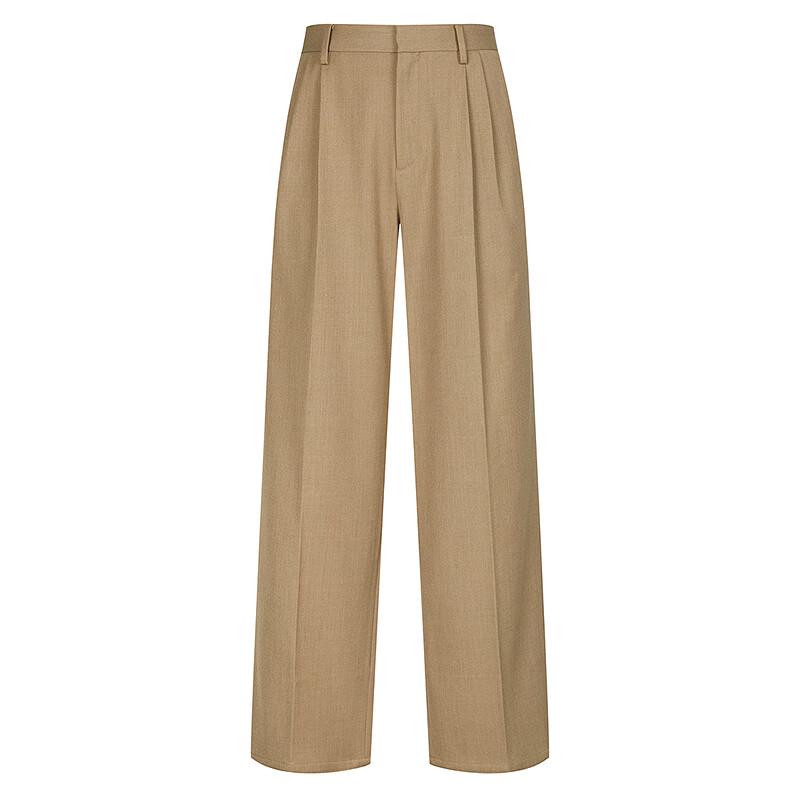 Less 2025 Winter Wool Blend Straight-Leg Commuter Pants
