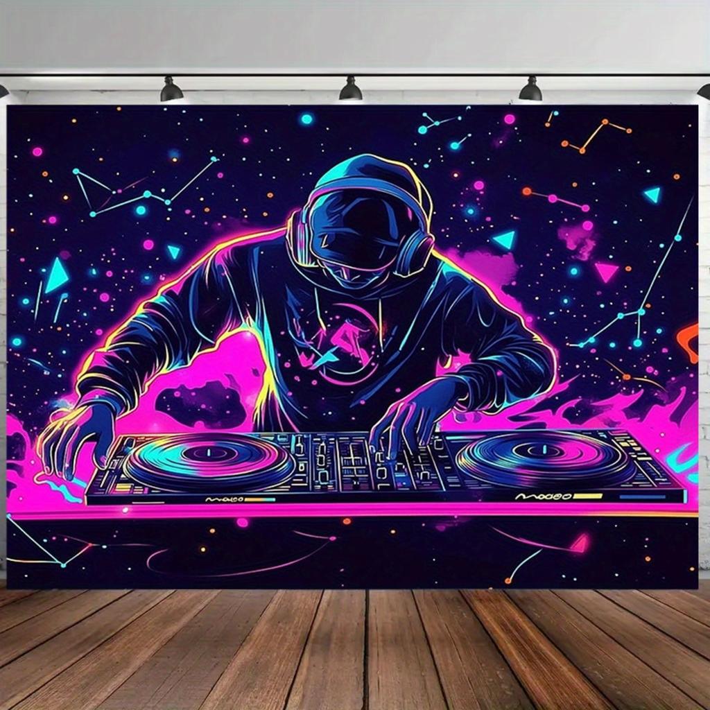 2D Flat - 1pc 2D Flat Music Theme Backdrop For Party Living Room Bedroom Office Birthday Decor Wall Decor Party Backdrop Indoor Outdoor