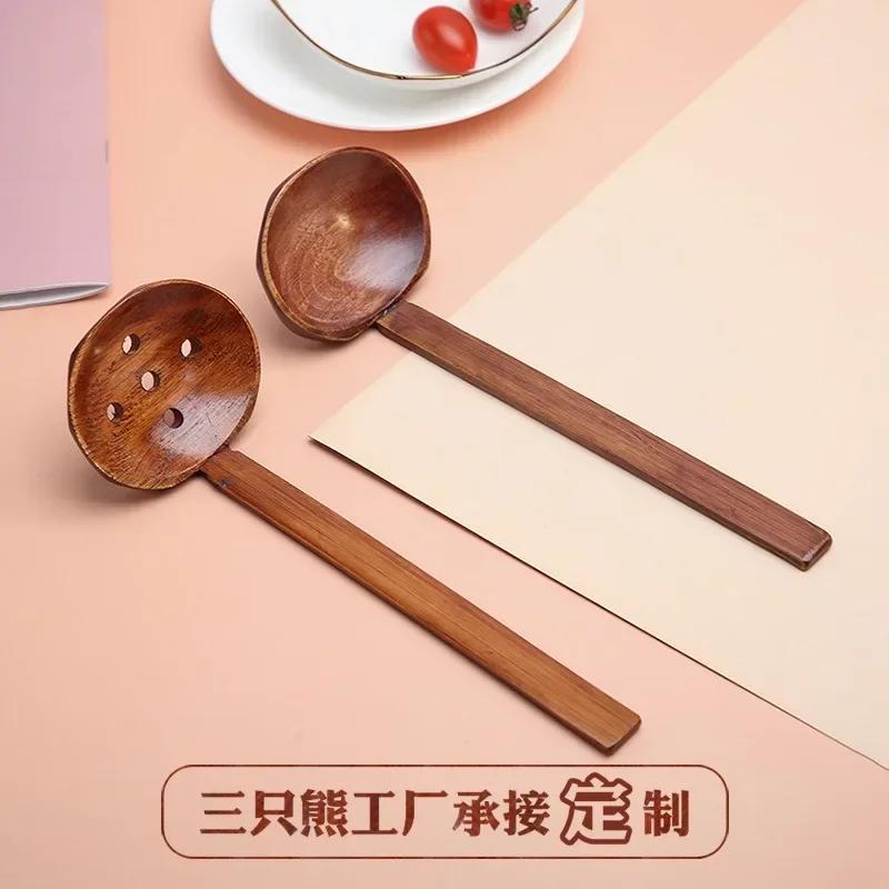 1 ks dřevěná lžíce kuchyňské naběračky polévková lžíce japonské dřevěné servírovací lžíce velká ramen lžíce polévka nudle chmelový hrnec sítko nádobí