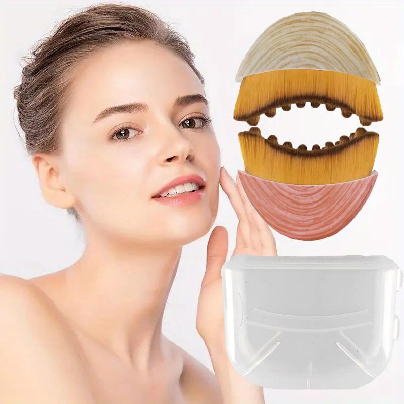 Portable Lymphatic Contour Face Brush Contoured Lymphatic Massage Tool Fits Skin Contours Detox Relaxation Face Sculpting Device
