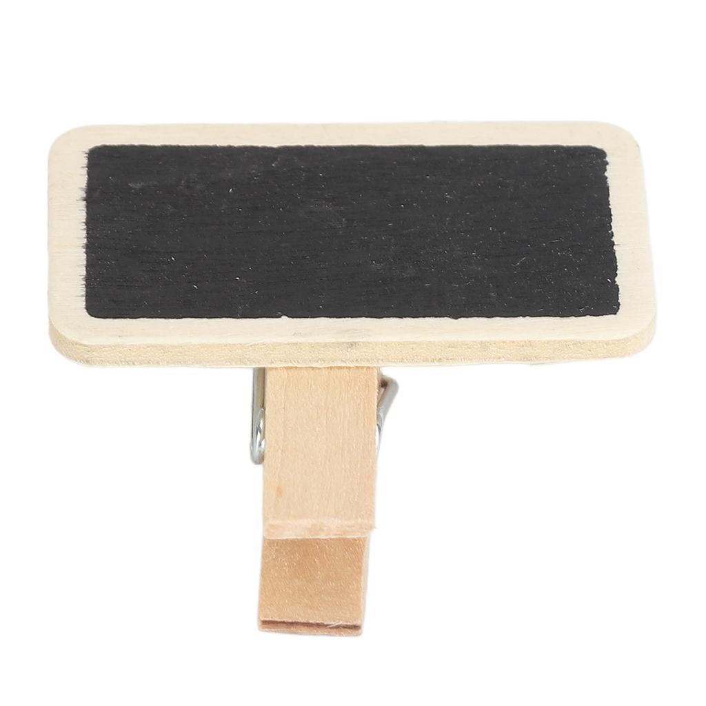 50pcs Miniature Chalkboard Signs with Clamp Reusable Event Decorations Wooden Miniature Blackboard for Weddings Birthday