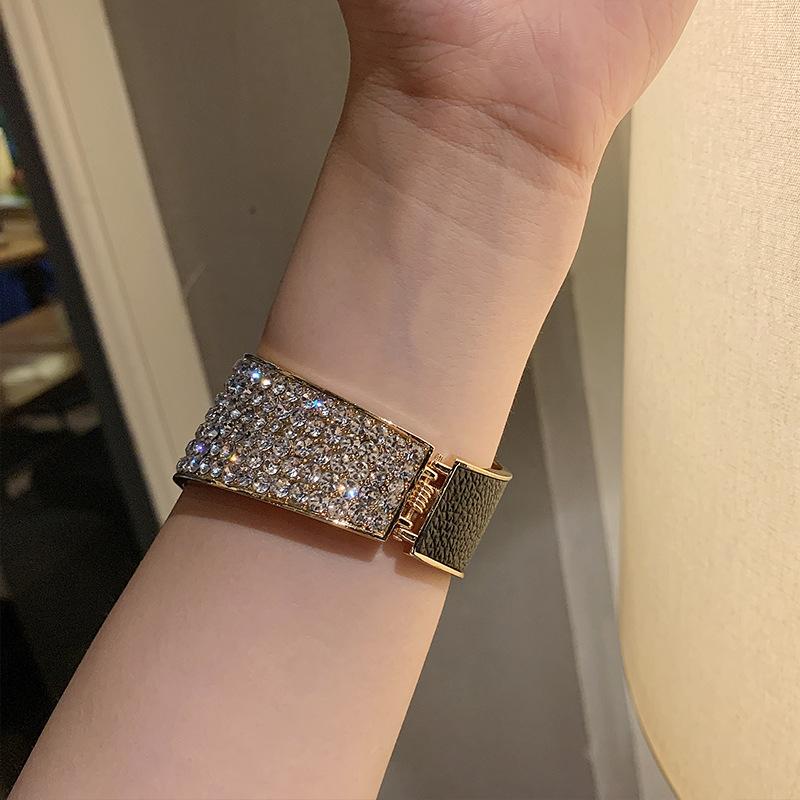 1PC Fashion Personality Zircon Cuff Bracelet Opening Wide Bangle Bracelet Trendy Party Jewelry