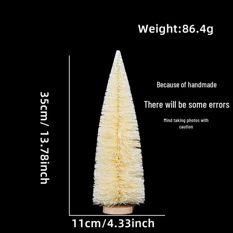 Schnee-beflockter Mini-Sisal-Weihnachtsbaum: Künstliche Weiße Zeder in verschiedenen Größen zur Dekoration von Mikrolandschaften