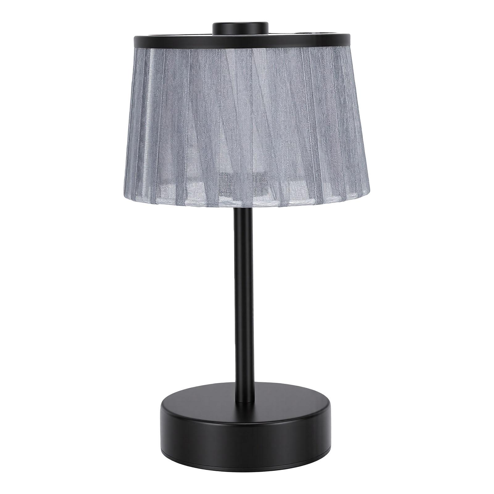 

Table Lamp Fabric Shade Small Cordless Portable Bedside Lamp for Bedroom Nightstand чёрный