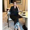 New sweet wind ice silk nightgown women's summer thin breathable cool loose home clothes can be worn outside pajamas