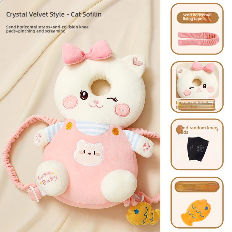 Bebek Baş Koruyucu Sırt Çantası Göğüs Kayışlı BB Sesli Yürümeye Başlayan Çocuk Sürünen Yürüyen Güvenlik Minderi Güvenlik Yastığı