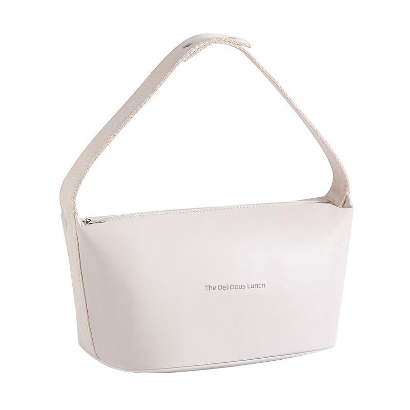 New PU Lunch Bag for Office Workers, Fashionable Single-Shoulder Insulated Lunch Bag, Outdoor Waterproof Picnic Bag