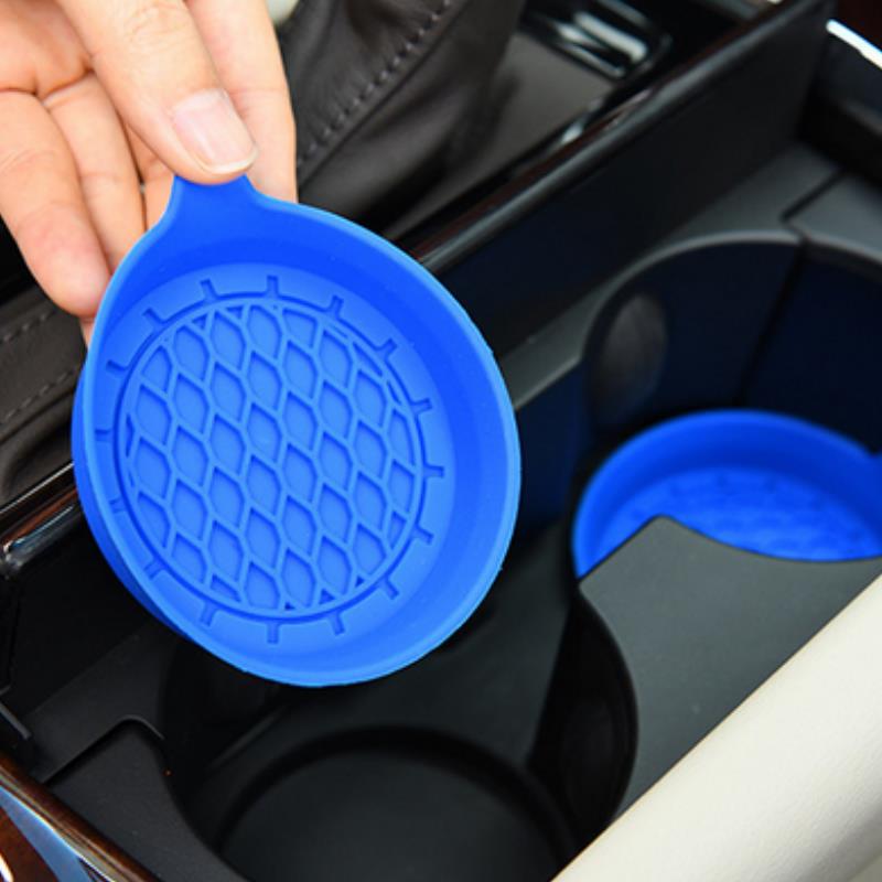 Auto-Untersetzer, rutschfeste Silikonmatte für Auto-Wasserbecher, Auto-Innenraum, Anti-Rutsch-Becherpad, Getränkehalter-Matte, Dekorationszubehör
