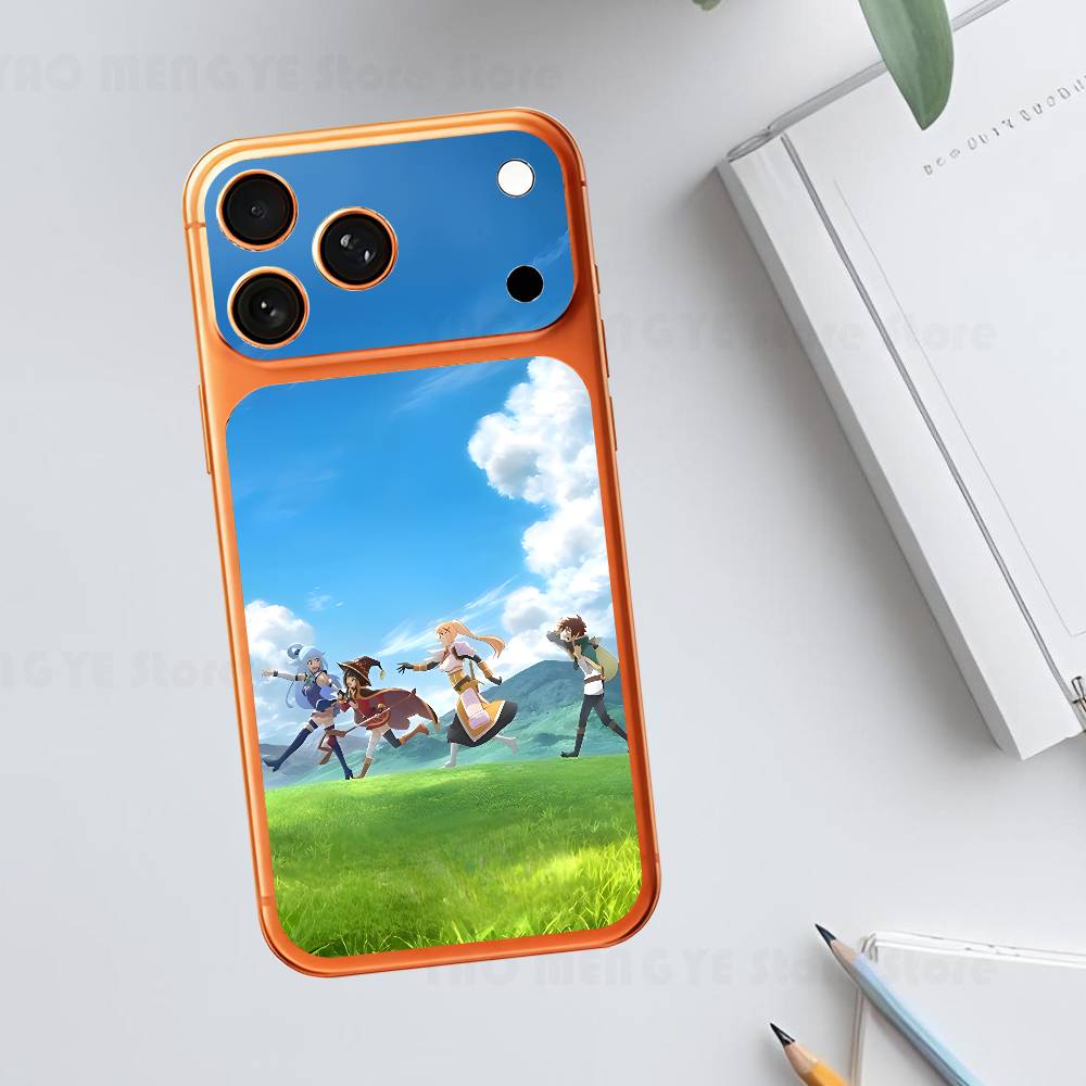 

Cartoon K-KonoSuba Plain Decal Skin For IPhone17 Pro ProMax Back Film Cover Wrap Anti-scratch Durable Sticker iPhone17promax