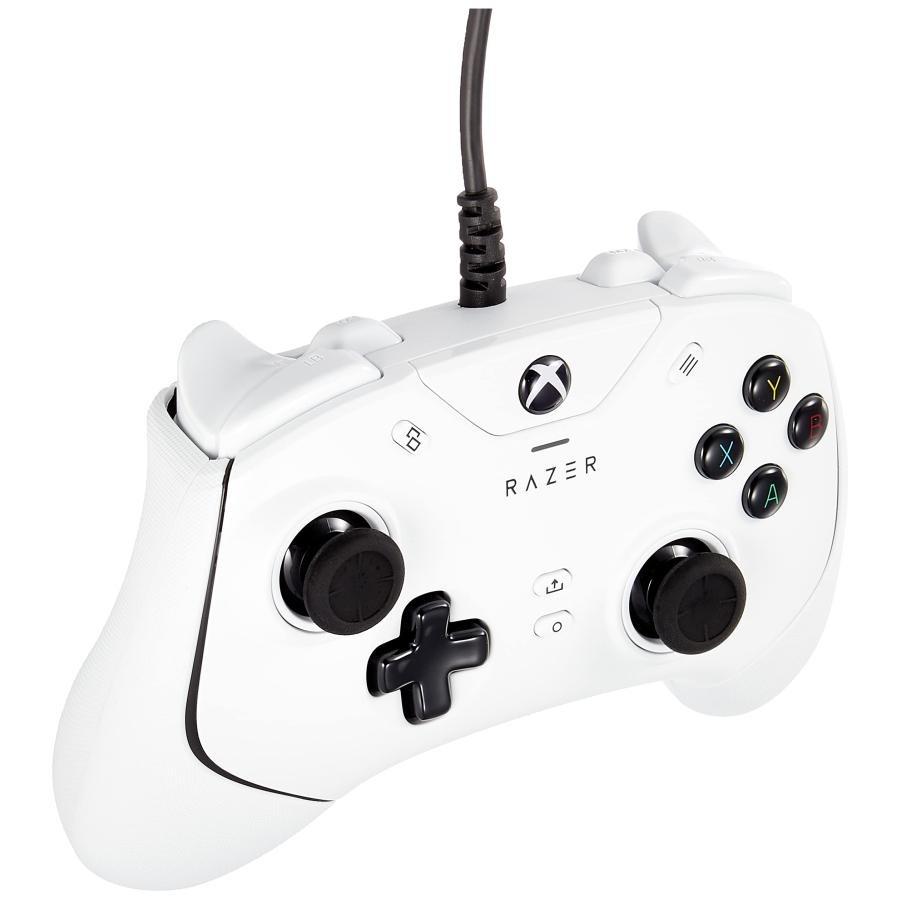 

Used Razer Wolverine V2 (Mercury White) Wired Gaming Controller for PC and Xbox, Featuring Razer Mecha-Tactile Action Buttons білий
