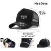 Oversize Xxl Mesh Trucker Hat Big Head Hats For Men High Crown Baseball Cap Breathable Dad Hat Adjustable 23.6"-25.6"