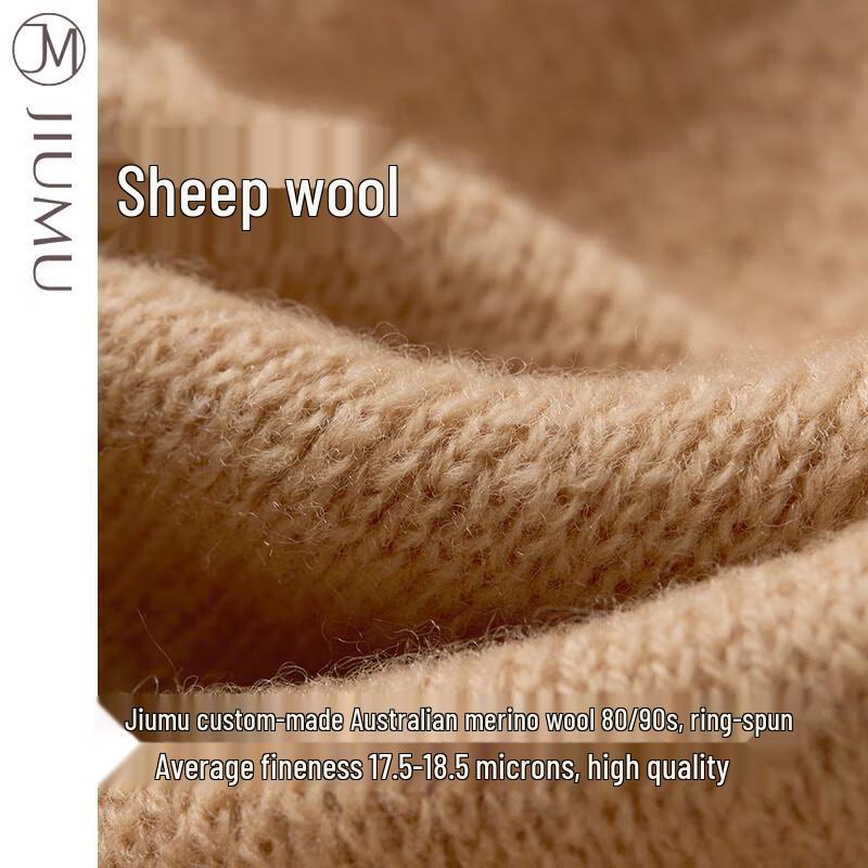 JIUMU Women's Autumn/Winter Pure Wool Knit Neck Warmer